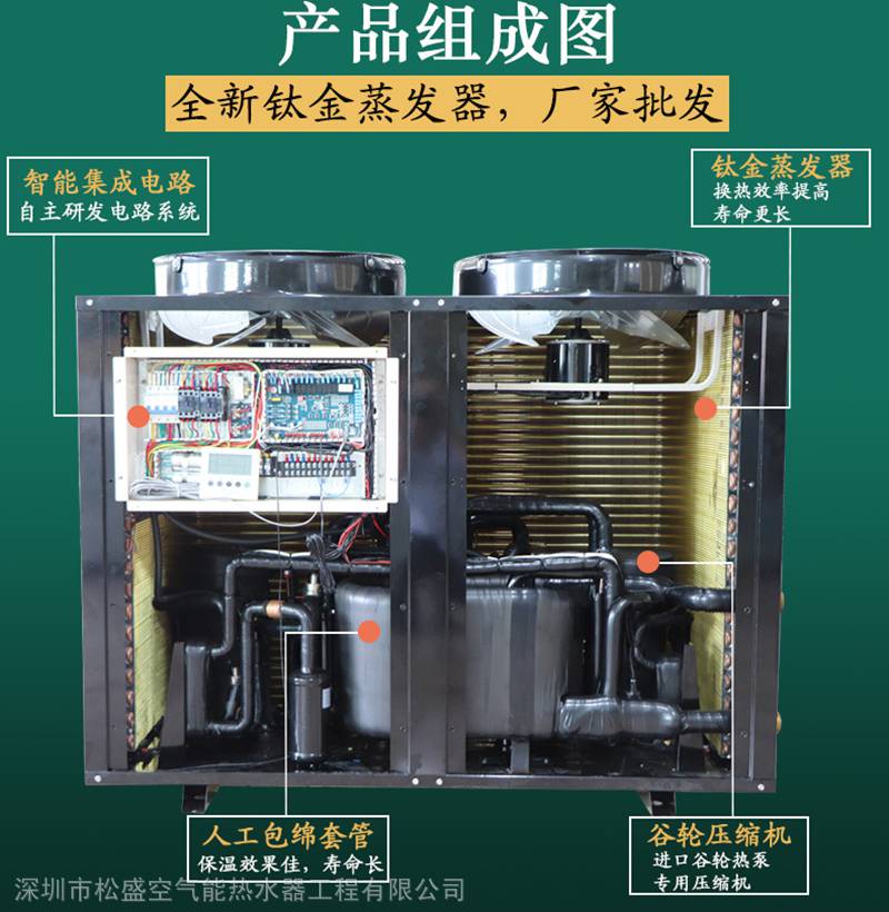 龍巖市理發店美容美發店美的3P空氣能熱水工程